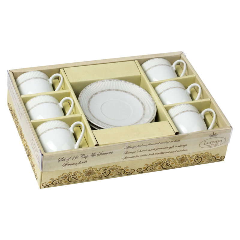 Lorren Home Trends Espresso Cup and Saucer Set & Reviews Wayfair